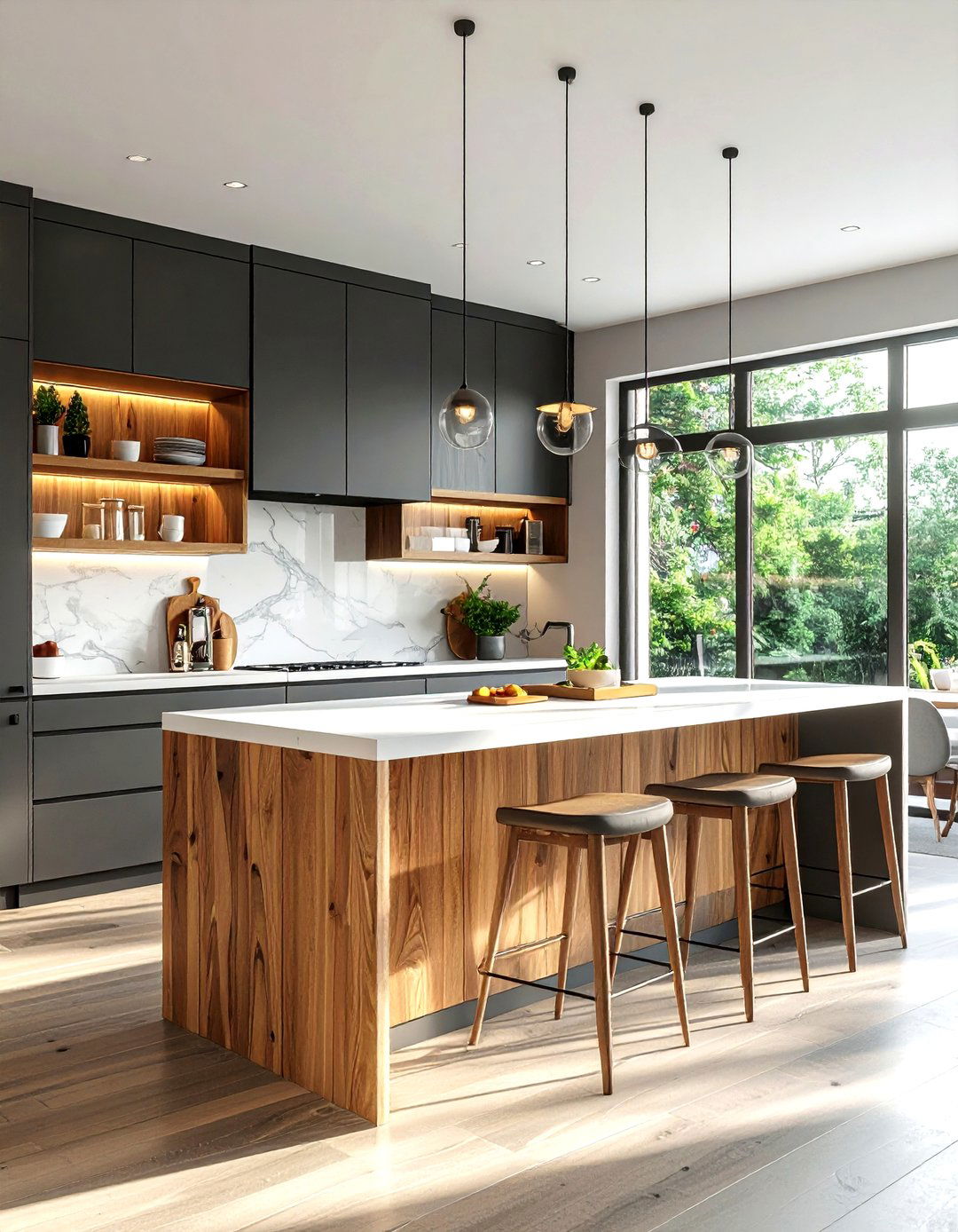 Grey And Wood Kitchen Cabinets - 30 grey kitchen design ideas