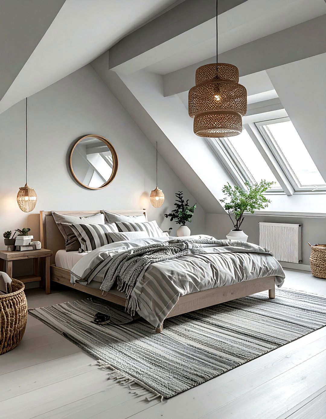 Grey Attic Beach Bedroom - 30 coastal grey bedroom ideas