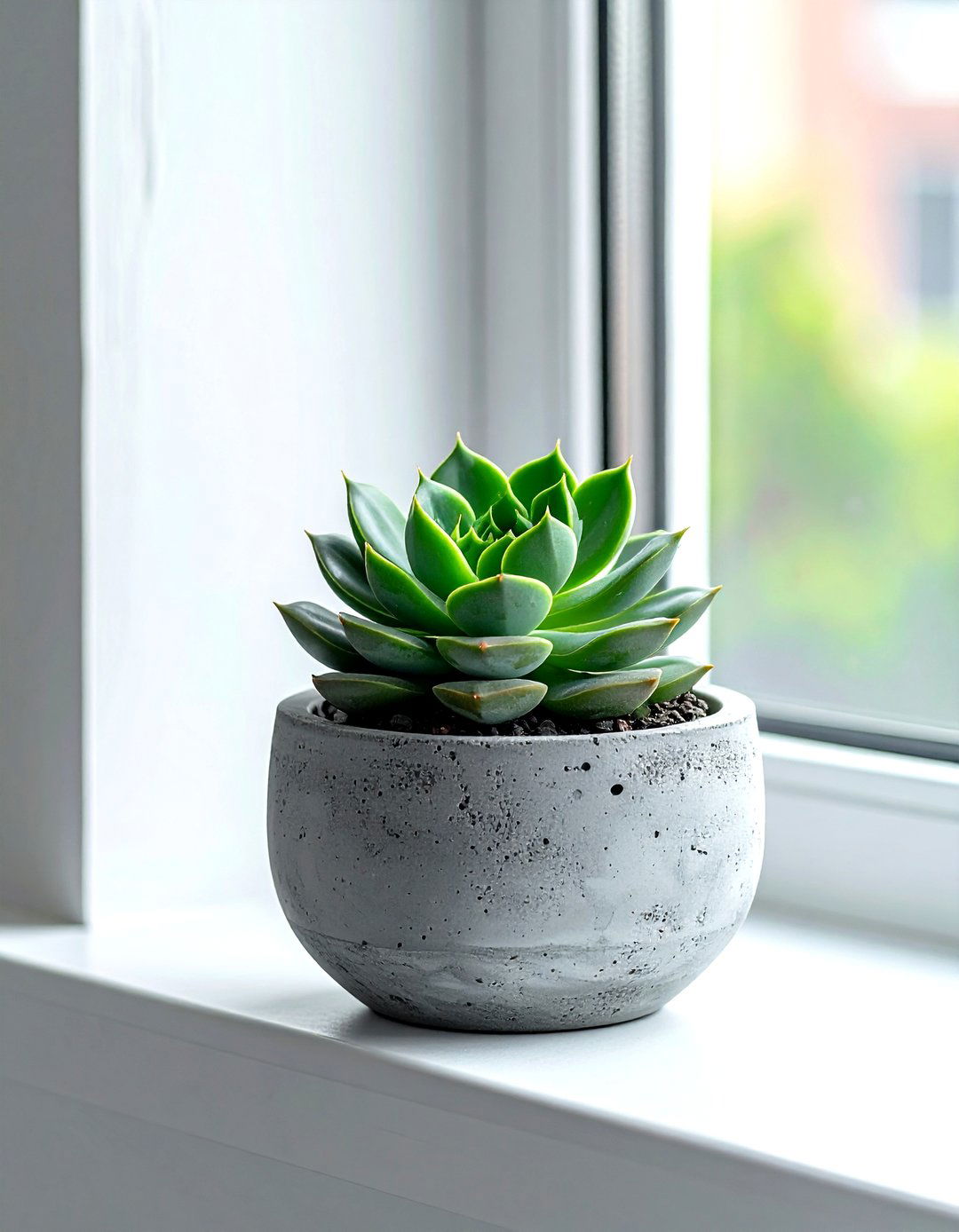 Grey Concrete Planter - 30 grey bathroom accessories ideas