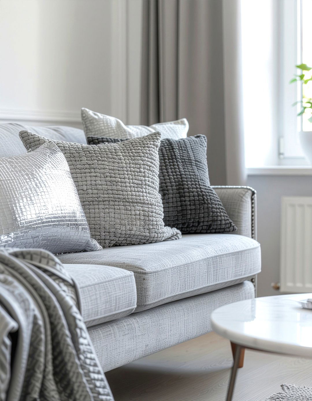 Grey Couch Pillows - 30 living room pillow styling ideas