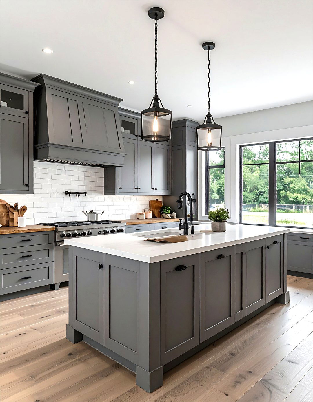 Grey Farmhouse Kitchen - 30 grey kitchen furniture ideas