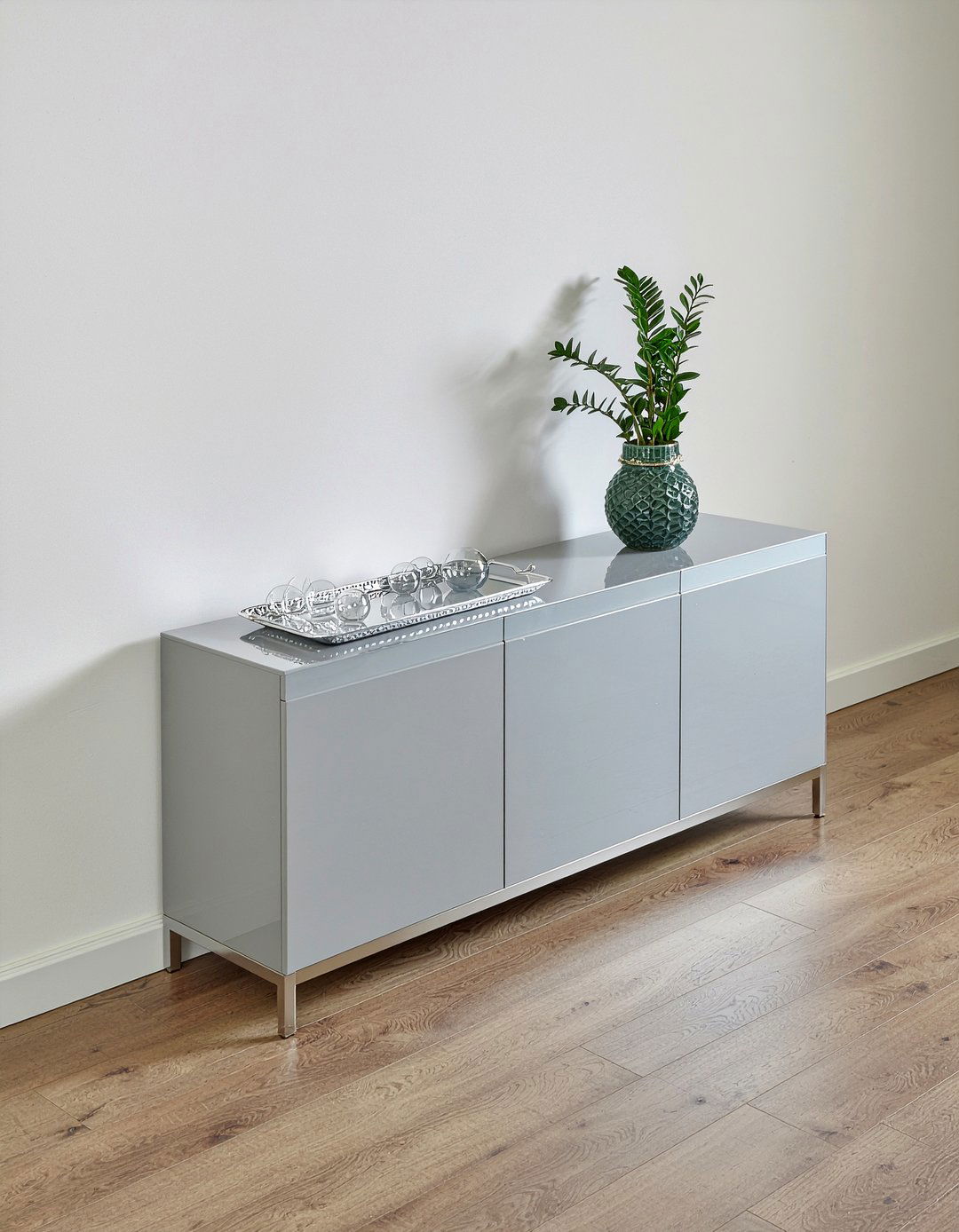 Grey Gloss Sideboard - 30 living room sideboard ideas