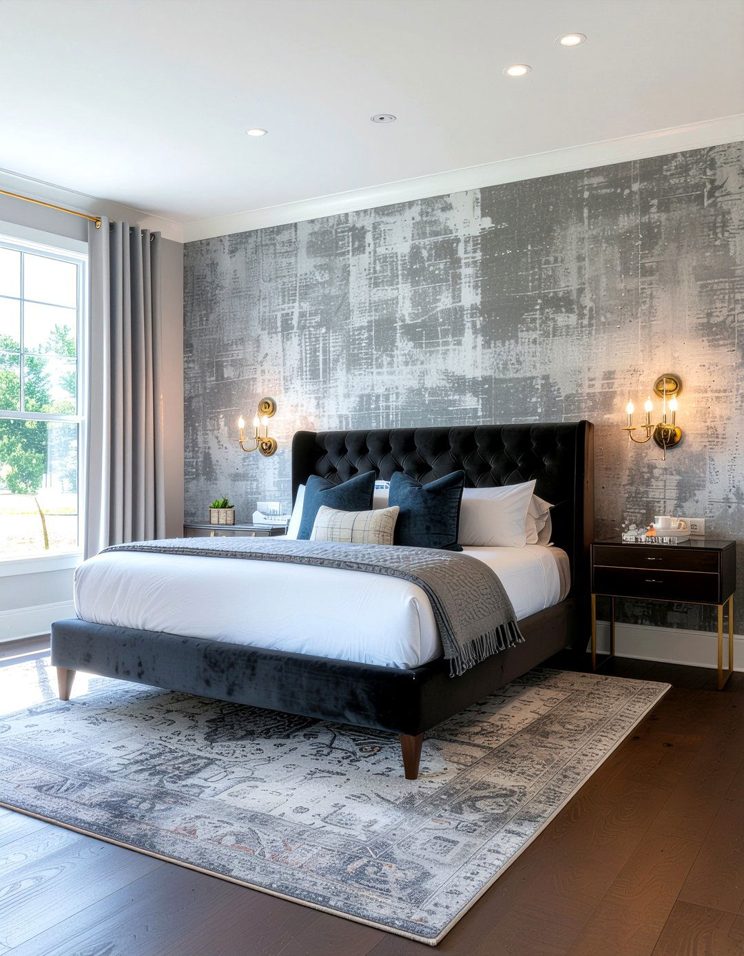 Grey Grasscloth Wallpaper - 30 bedroom neutral wallpapers