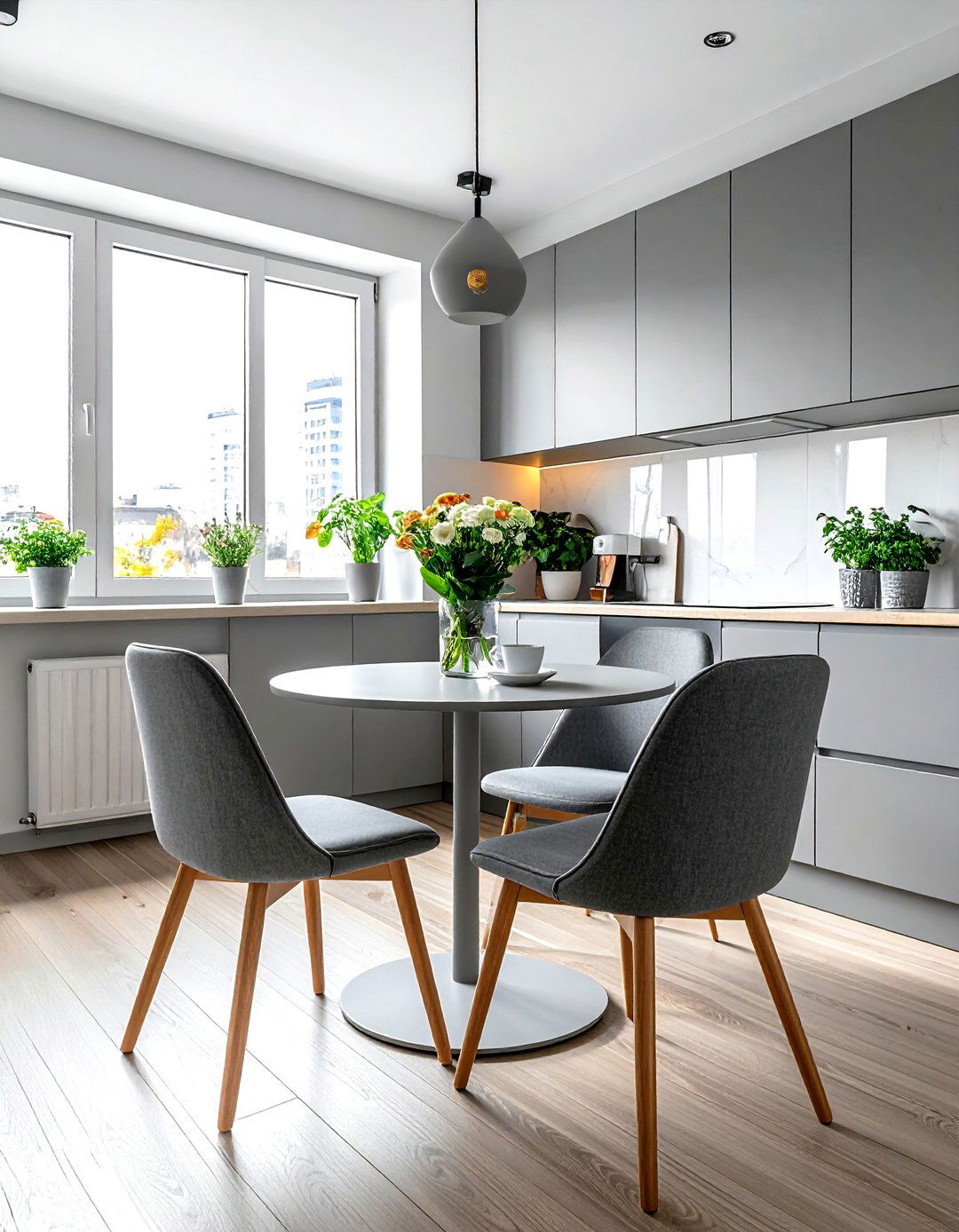 Grey Kitchen Bistro Set - 30 grey kitchen furniture ideas