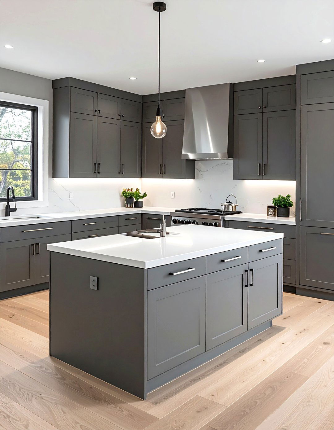 Grey Kitchen Cabinets Nickel Pulls - 30 nickel accent kitchen ideas