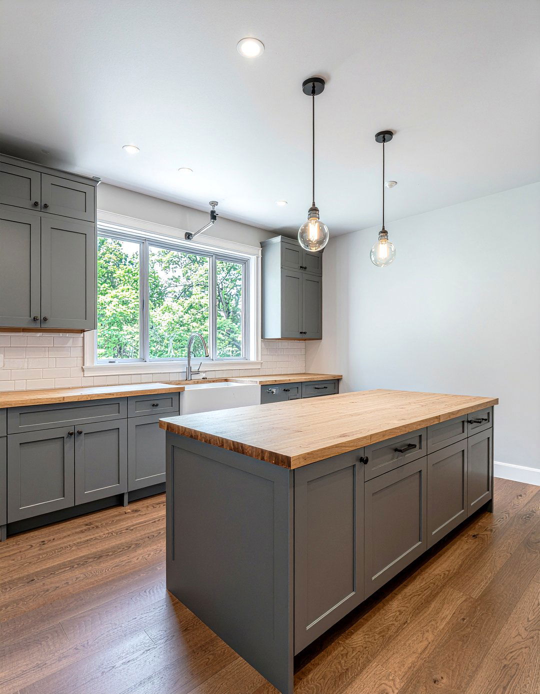 Grey Kitchen Island With Butcher Block - 30 butcher block kitchen island ideas