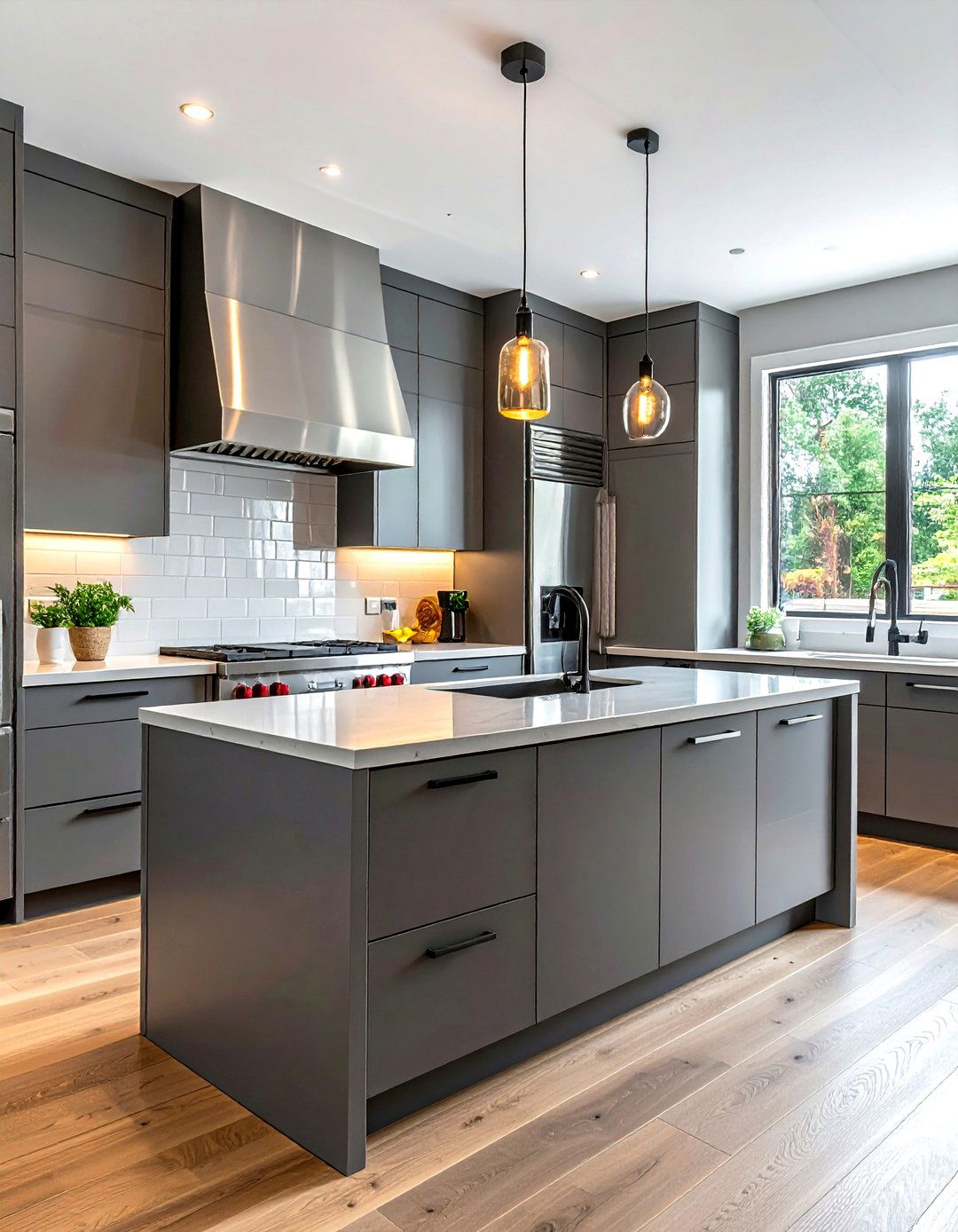 Grey Kitchen With Stainless Steel Appliances - 30 grey kitchen decor ideas