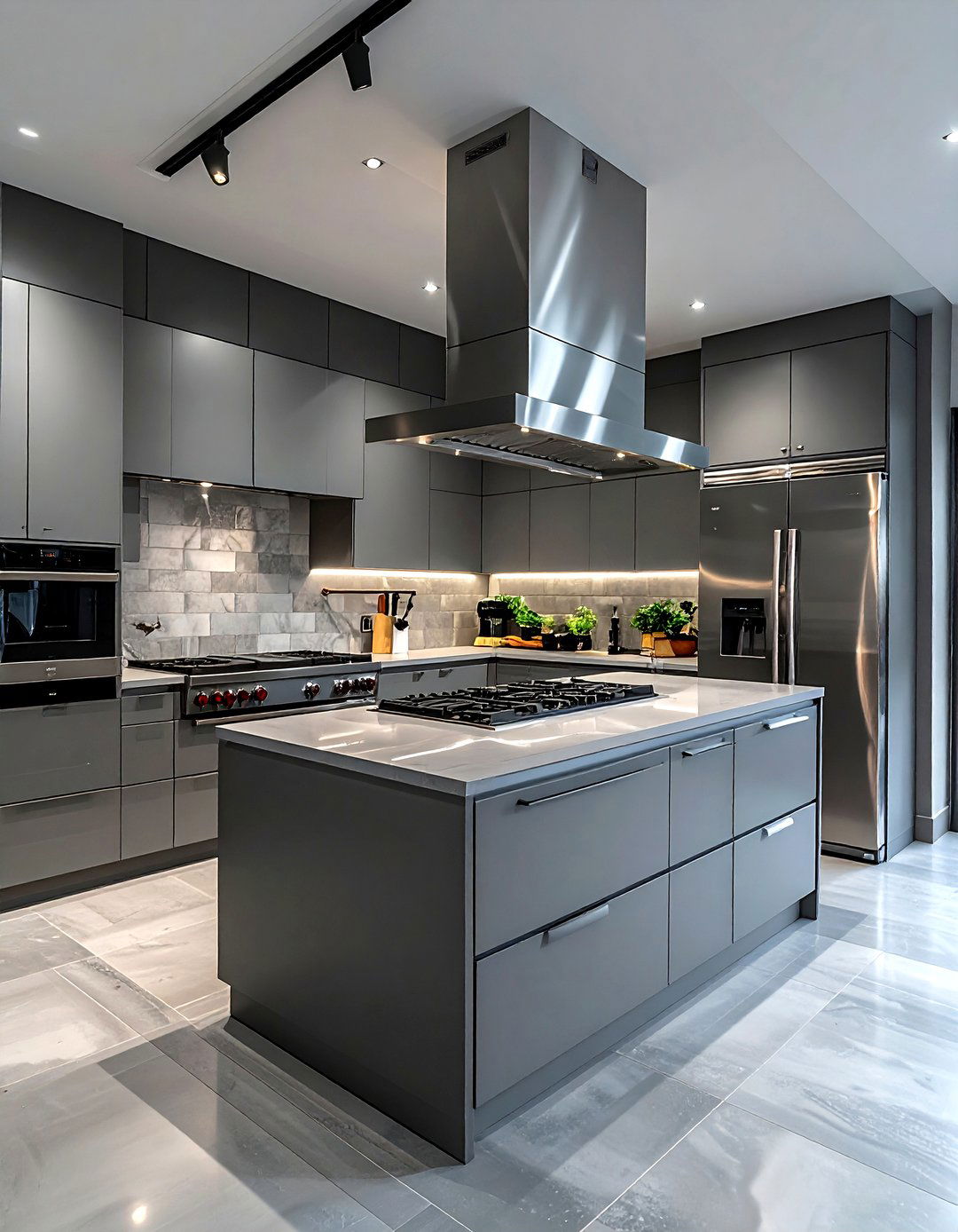 Grey Kitchen With Stainless Steel Appliances - 30 grey kitchen design ideas