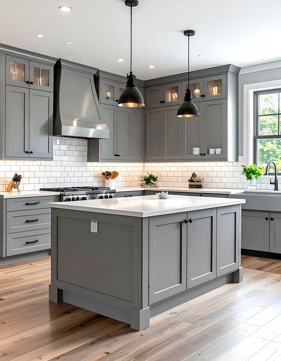 Grey Kitchen With Subway Tile - 30 grey kitchen decor ideas