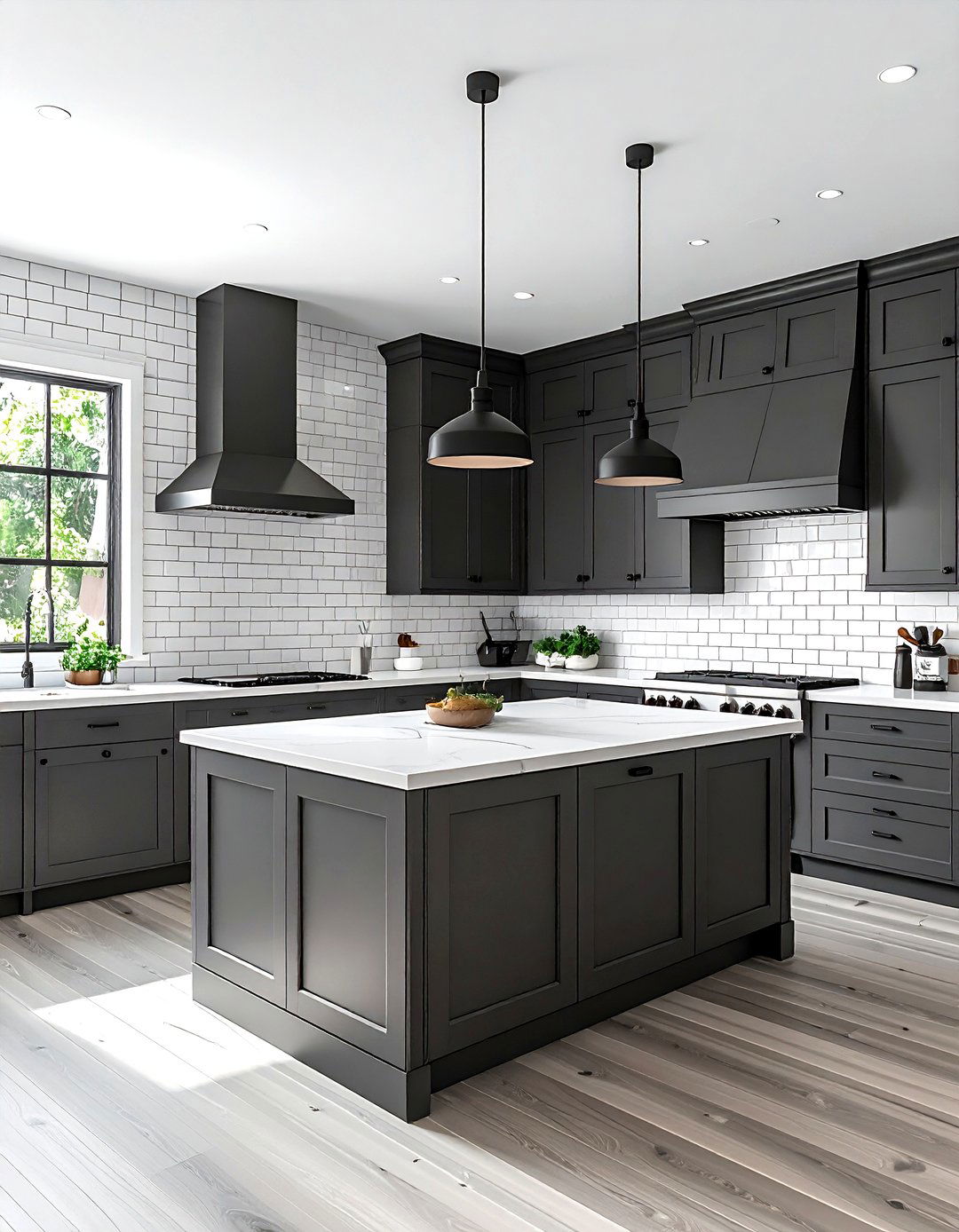 Grey Kitchen With White Subway Tile - 30 grey and white kitchen ideas