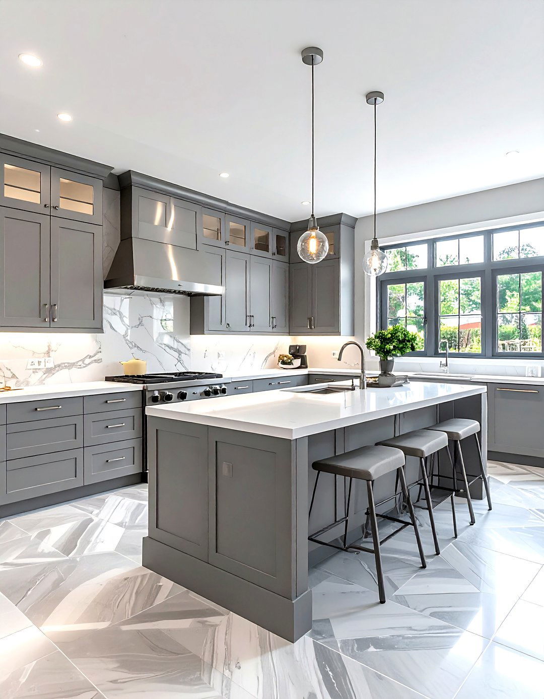 Grey L shaped kitchen - 30 L-shaped kitchen ideas