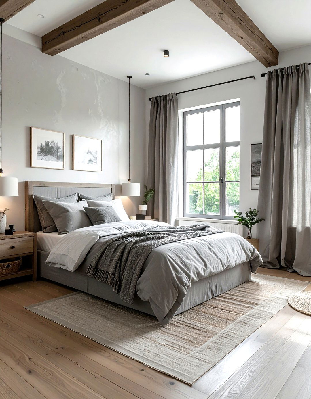 30 Beautiful Farmhouse Grey Bedroom Ideas for Relaxation