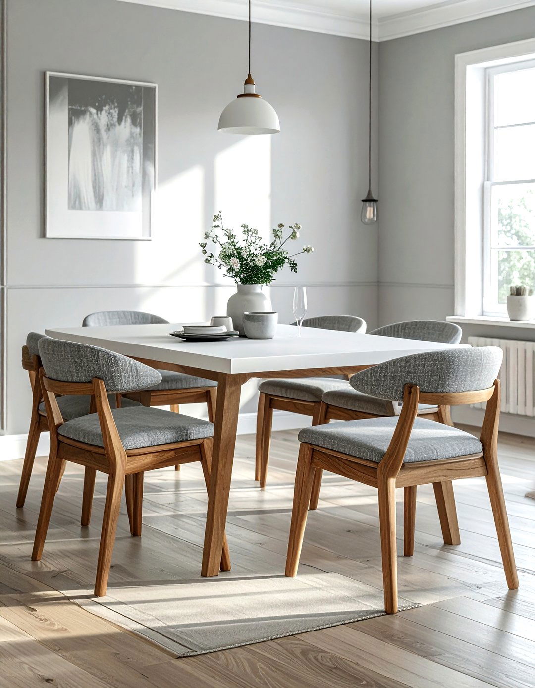 Grey Linen Seat Cushion - 30 grey dining room accessories ideas