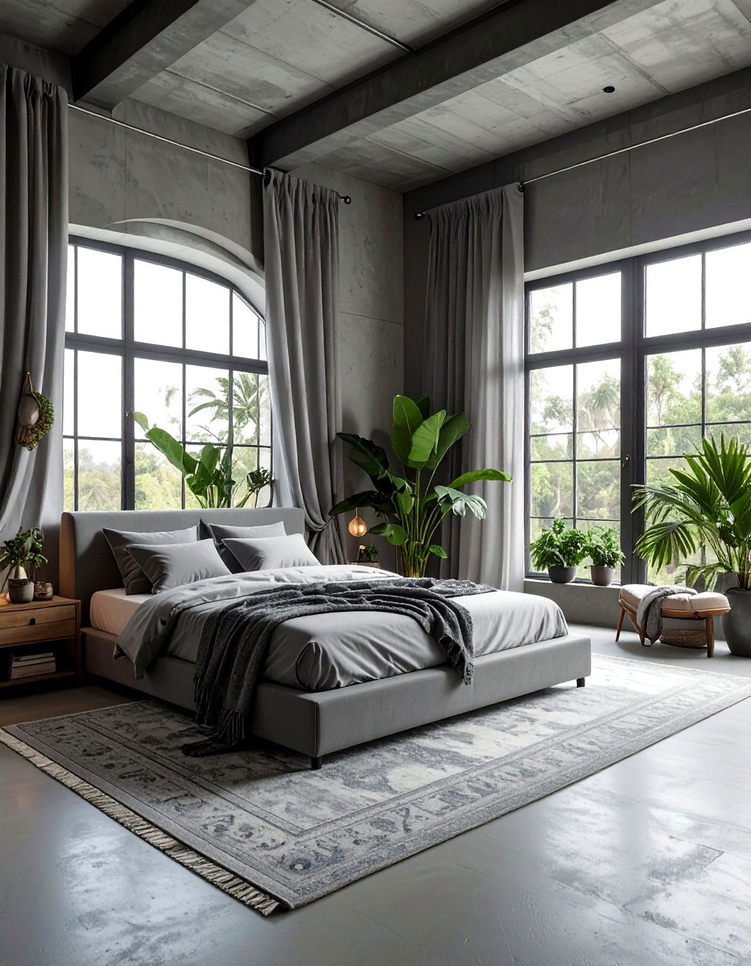 Grey Loft Boho Bedroom - 30 bohemian grey bedroom ideas