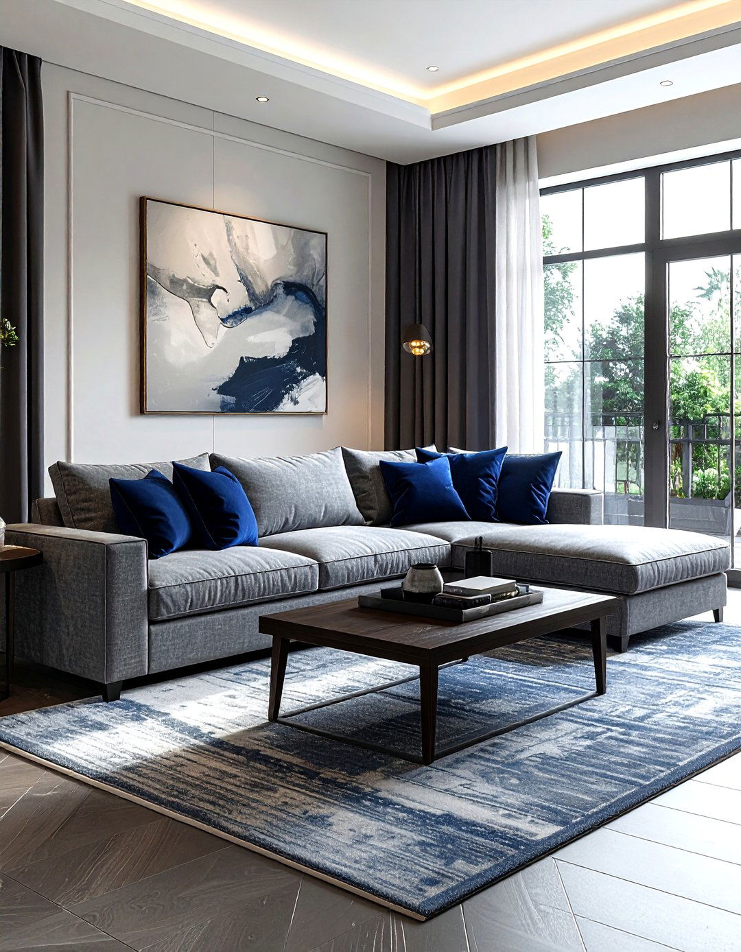 Grey Performance Linen Sectional - 30 living room performance fabric sofa ideas