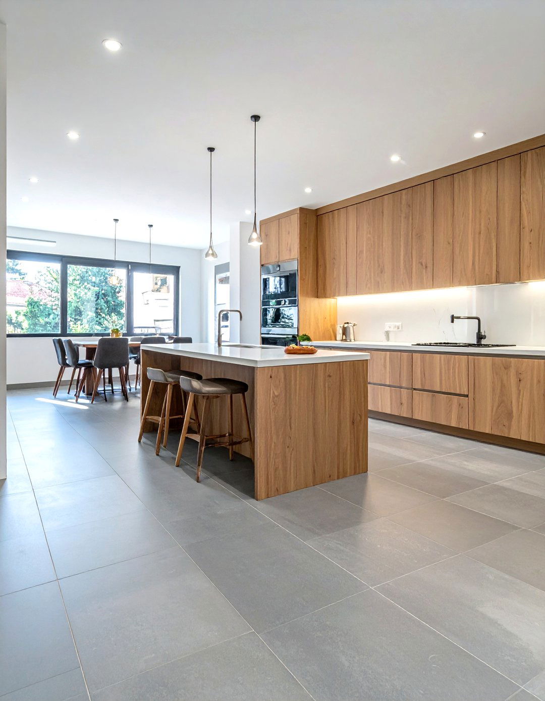 Grey Porcelain Kitchen Flooring - 30 tile floor kitchen ideas