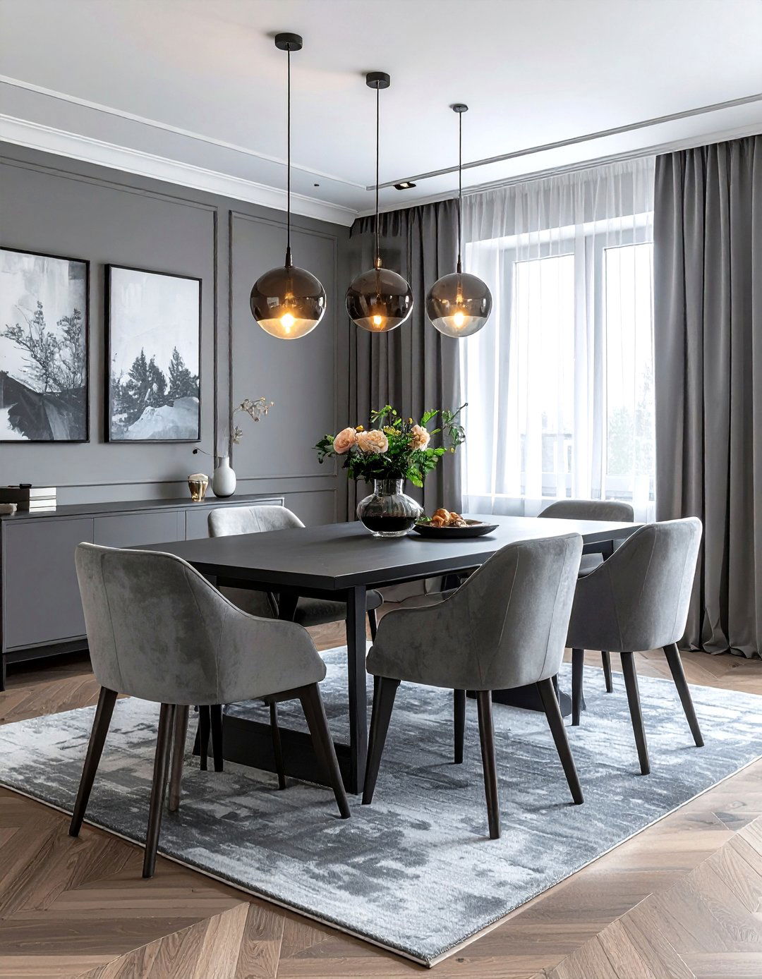 Grey Scandinavian dining room - 30 Scandinavian dining room ideas