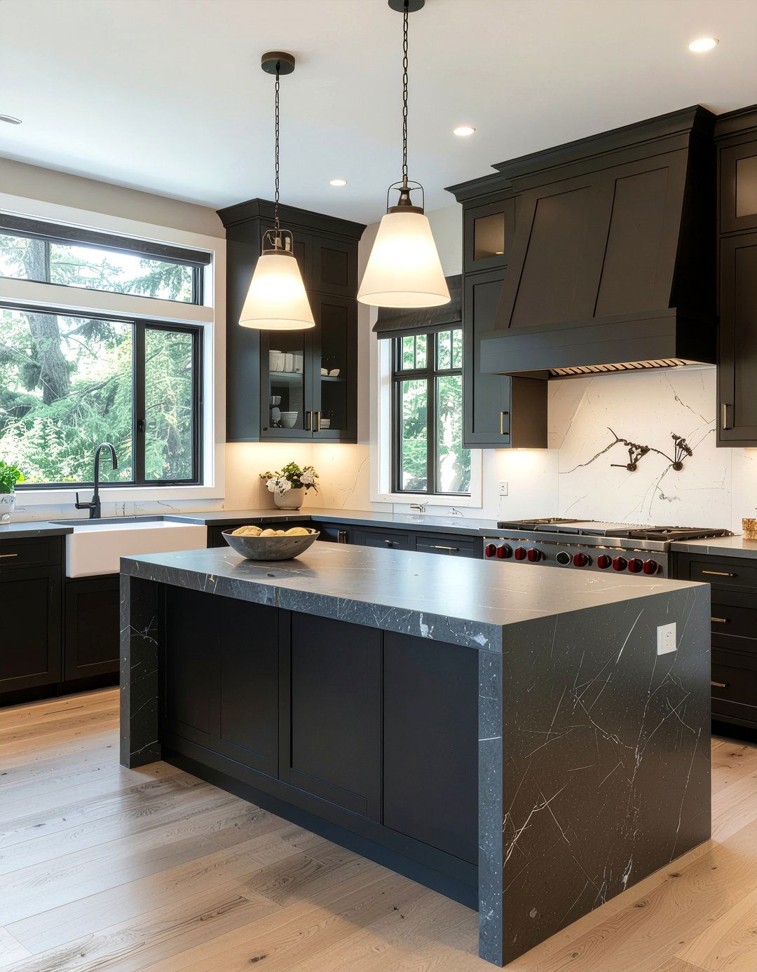 Grey Soapstone Slab Backsplash - 30 slab backsplash kitchen ideas