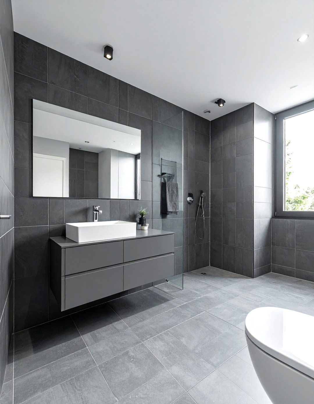 Grey Subway Tile Bathroom - 30 vertical subway tile bathroom ideas