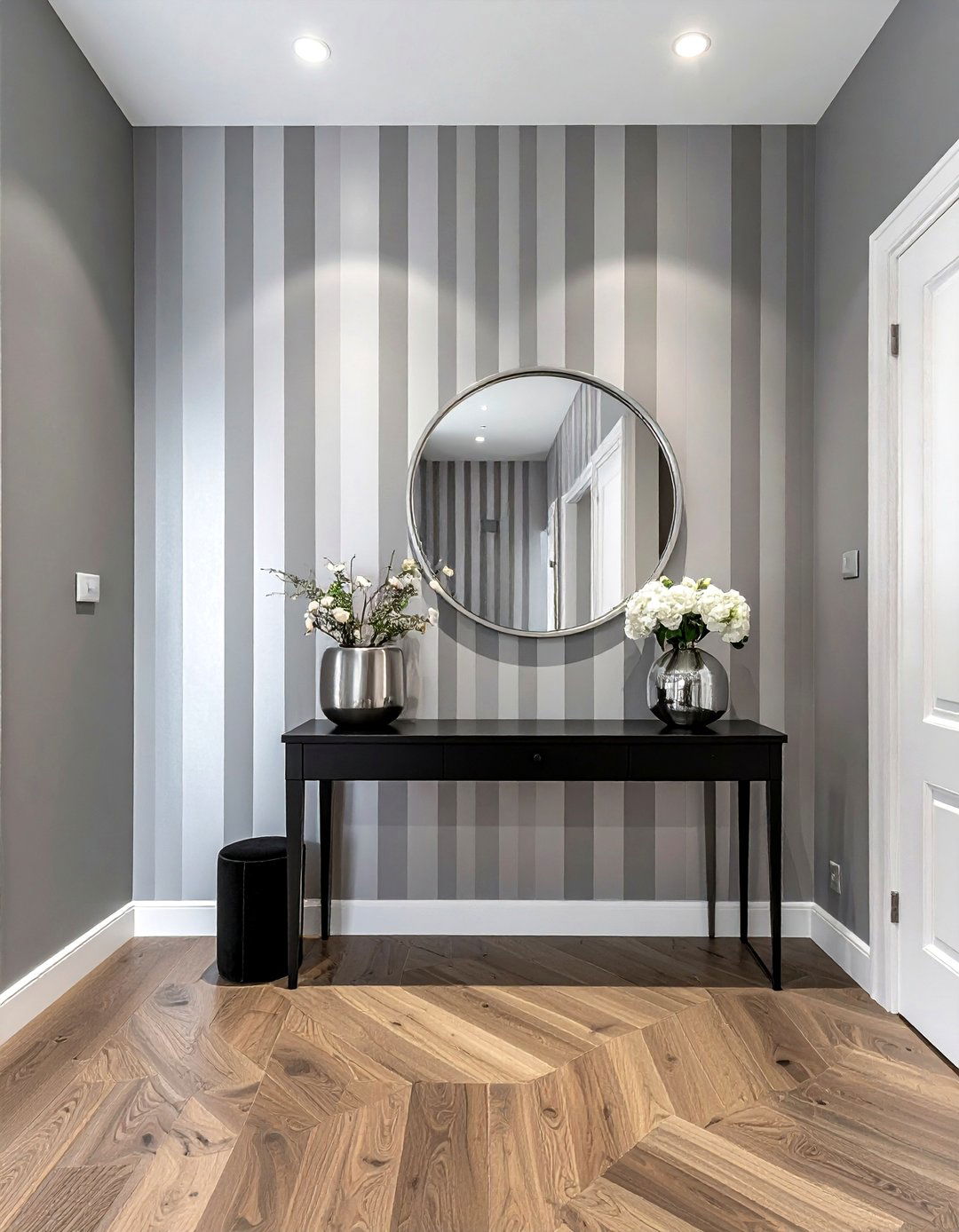Grey Tone On Tone Stripe - 30 subtle wallpaper ideas