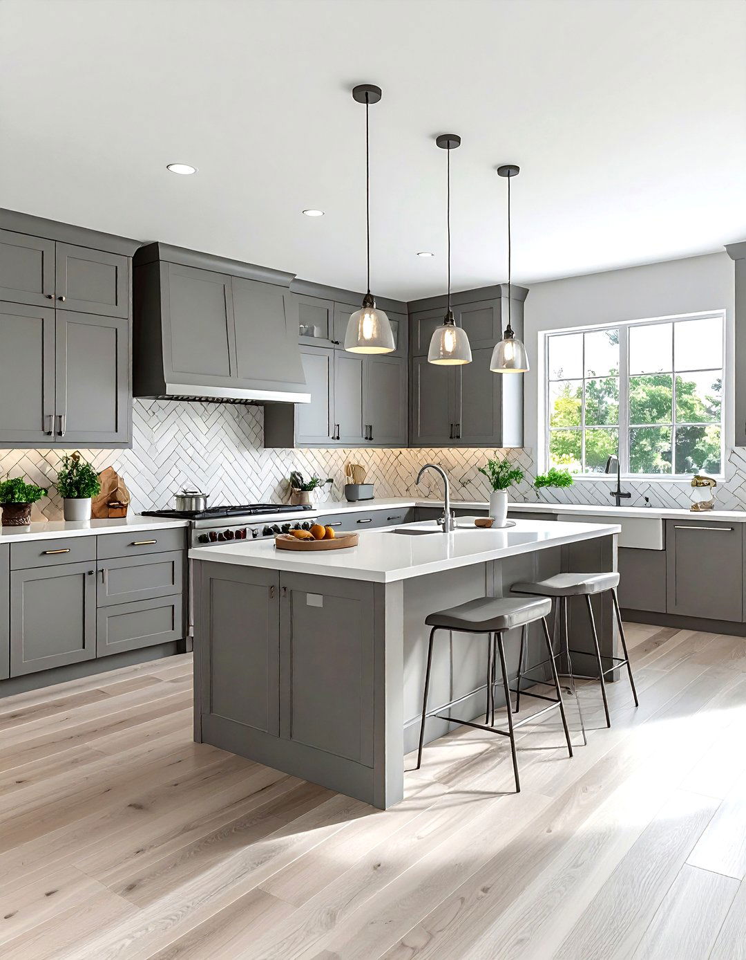 Grey U shaped kitchen - 30 U-shaped kitchen ideas