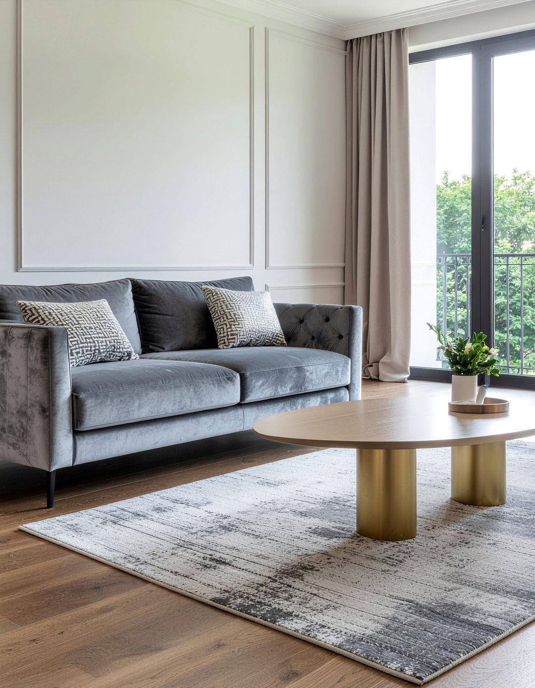 Grey Velvet Sofa Slipcover - 30 living room washable slipcover ideas