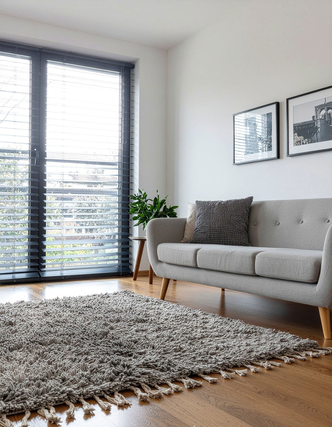 Grey Venetian Blinds With Tapes - 30 living room venetian blinds