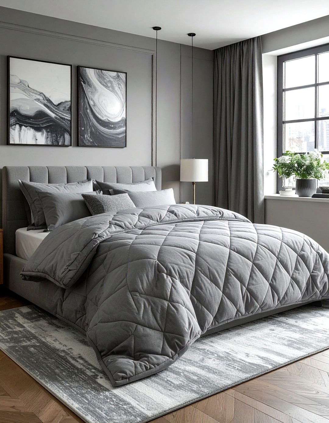 Grey Weighted Blanket - 30 weighted blanket ideas