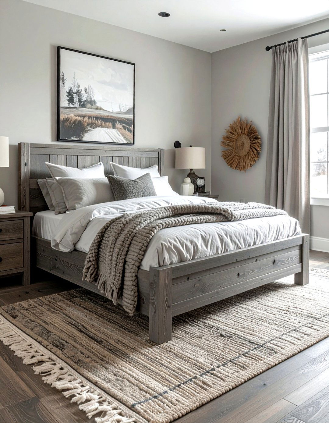 Grey Wood Bed Frame - 30 gray bedroom furniture ideas