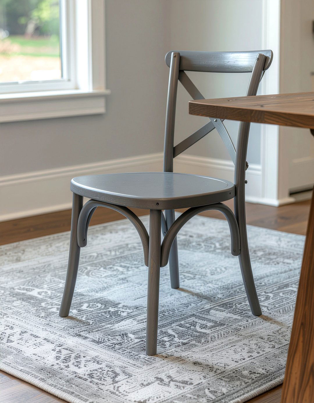 Grey Wood Dining Chair - 30 cross back dining chair ideas