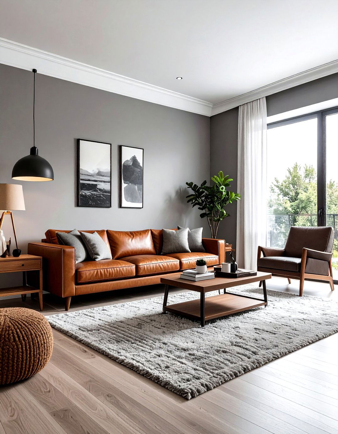 Grey and brown living room - 30 grey living room ideas