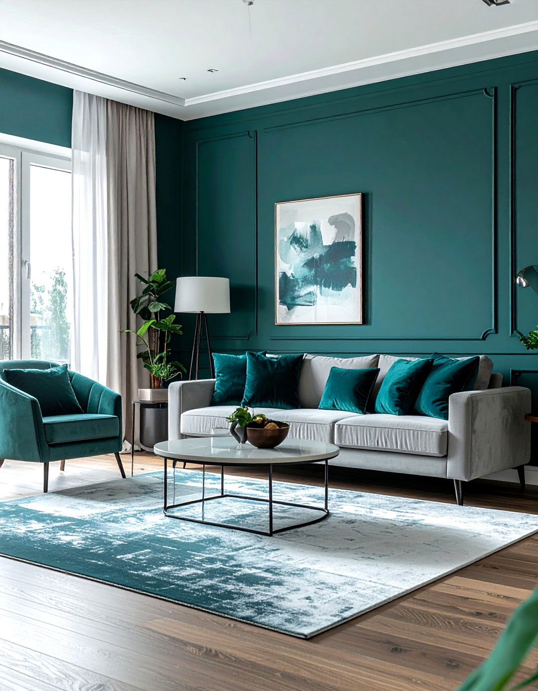 Grey and teal living room - 30 contemporary grey living room ideas