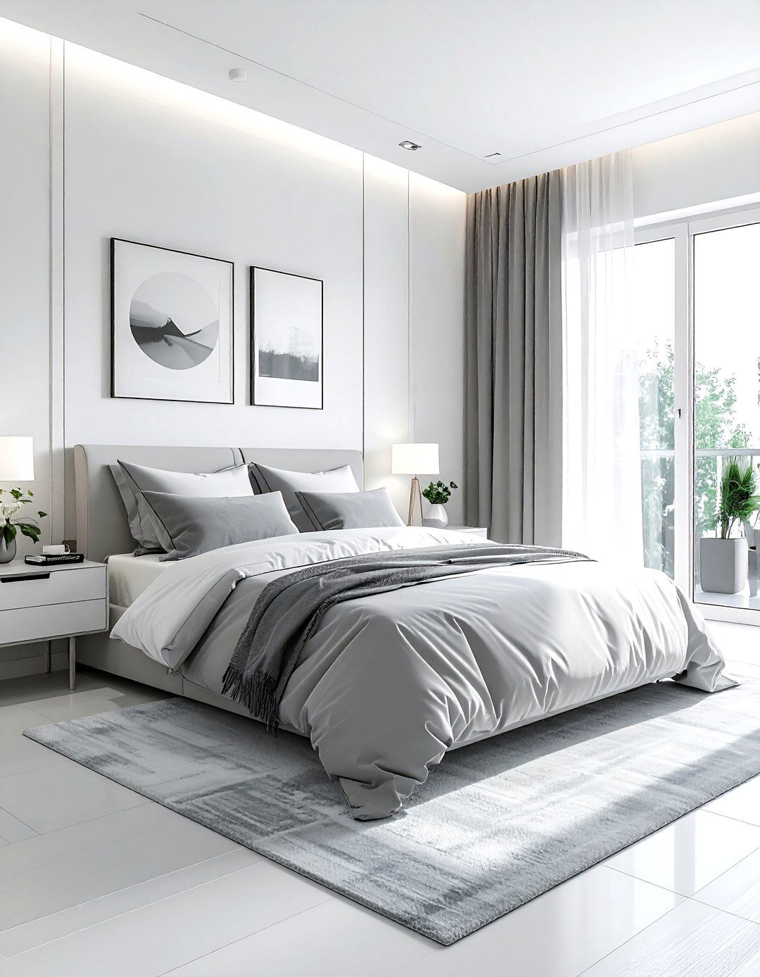 Grey and white bedroom - 30 grey bedroom ideas