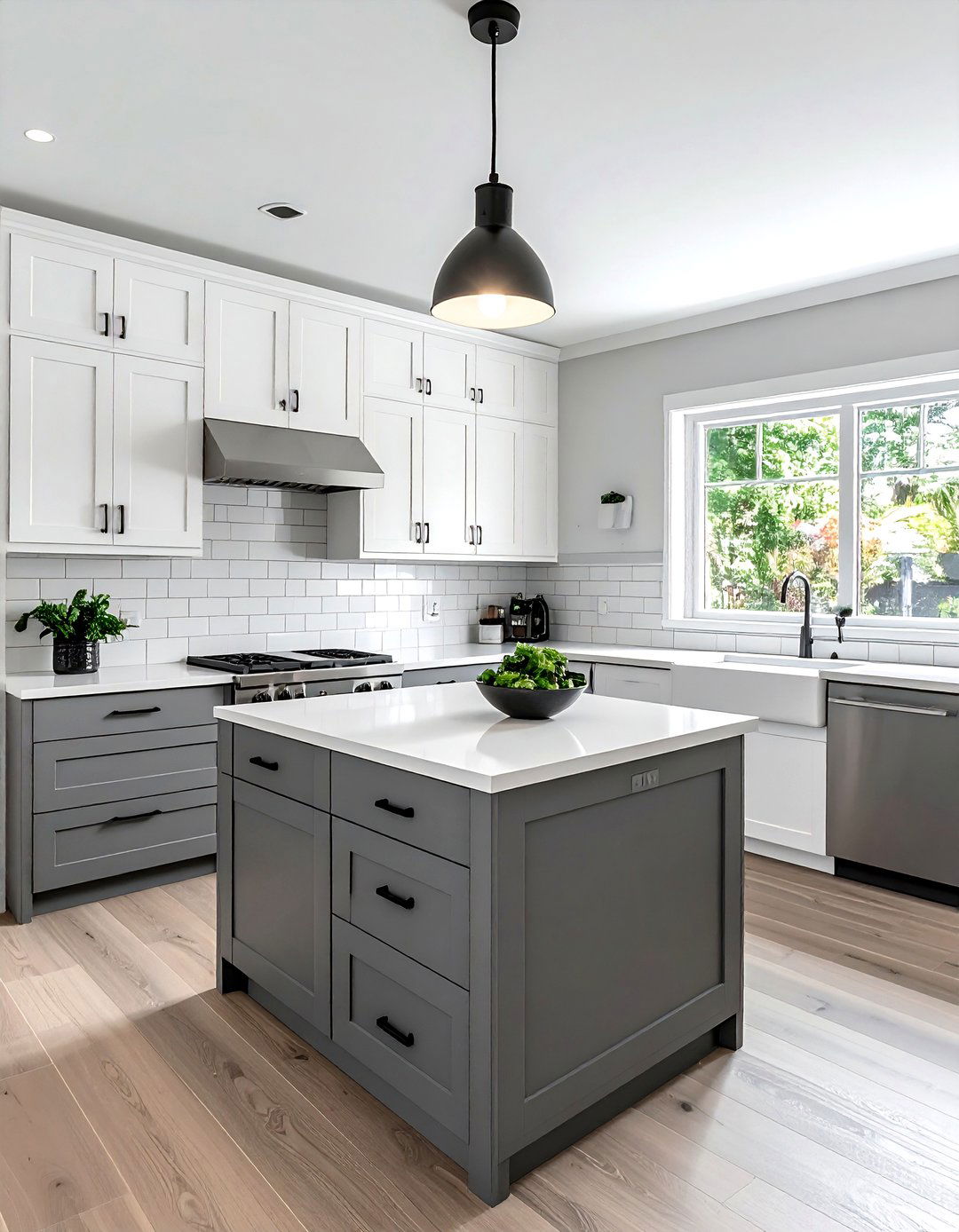 Grey and white kitchen cabinets - 30 two-tone kitchen cabinet ideas