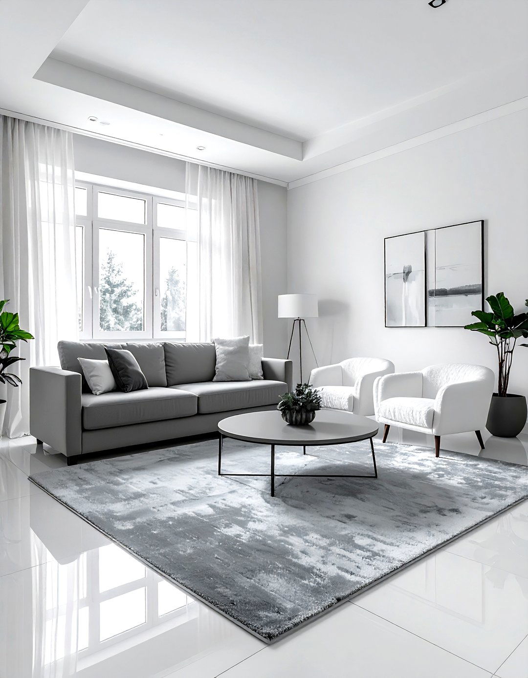 Grey and white living room - 30 grey living room decor ideas
