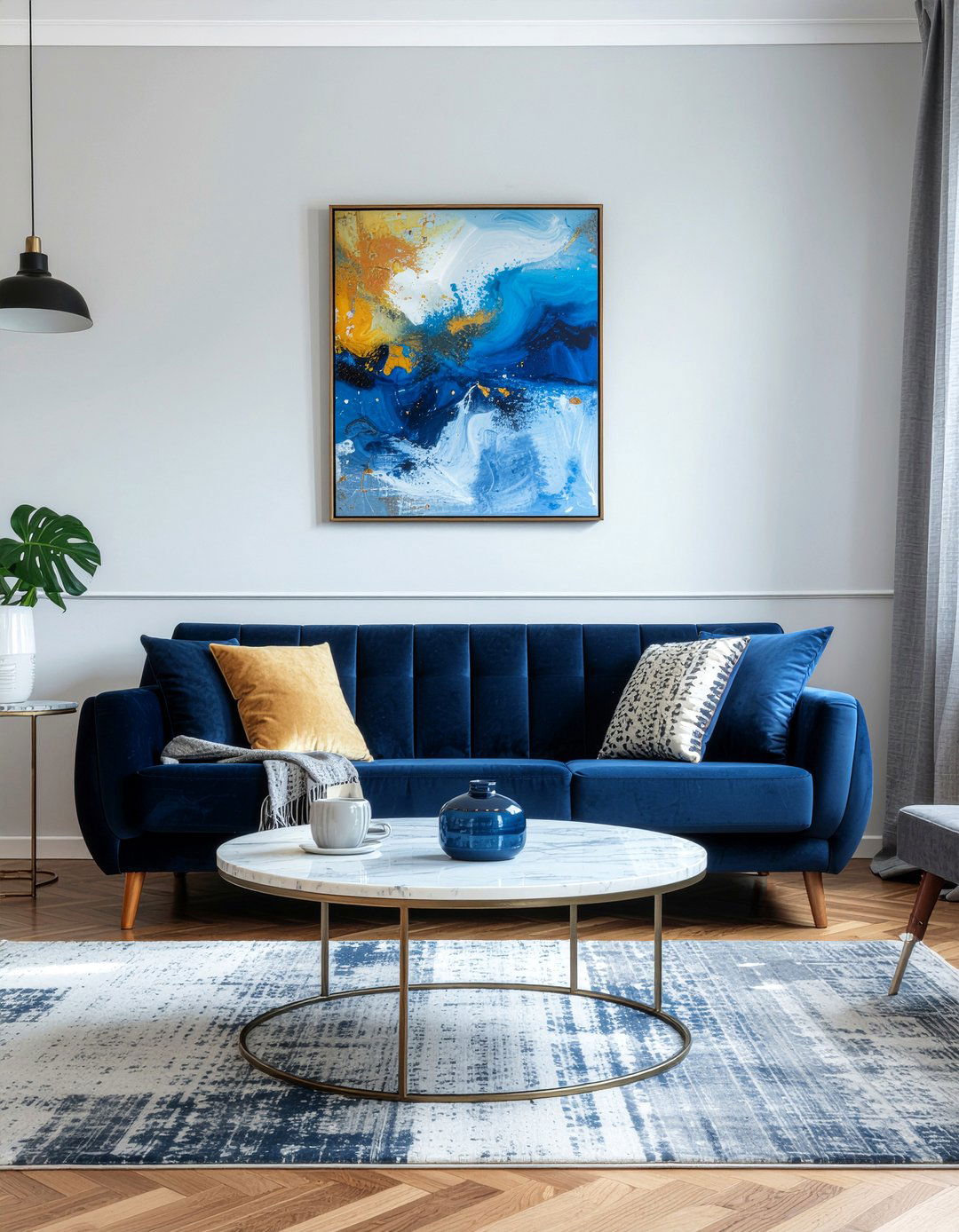 Grey and white striped wallpaper - 30 living room striped wallpapers