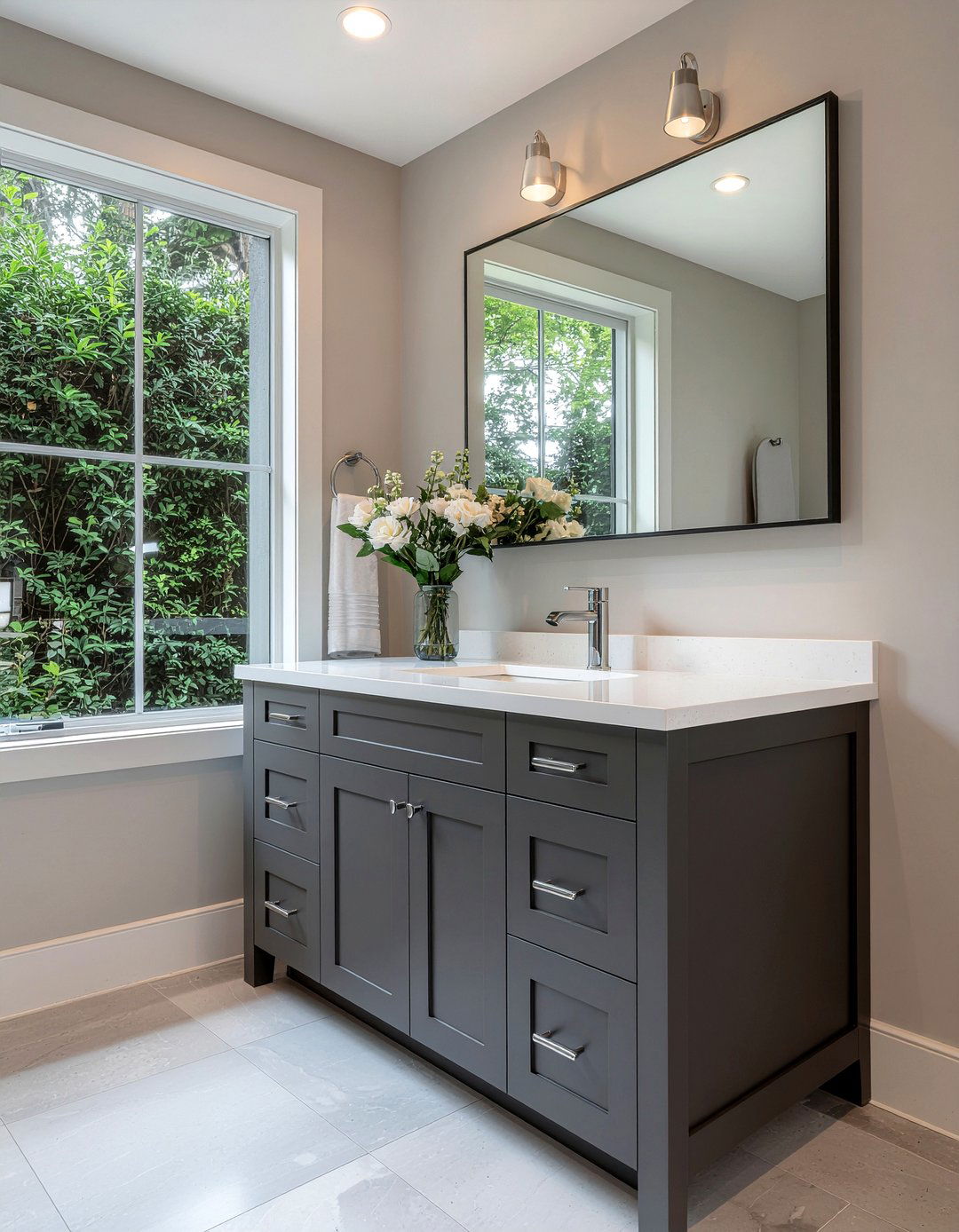 Grey bathroom vanity - 30 modern bathroom vanity ideas
