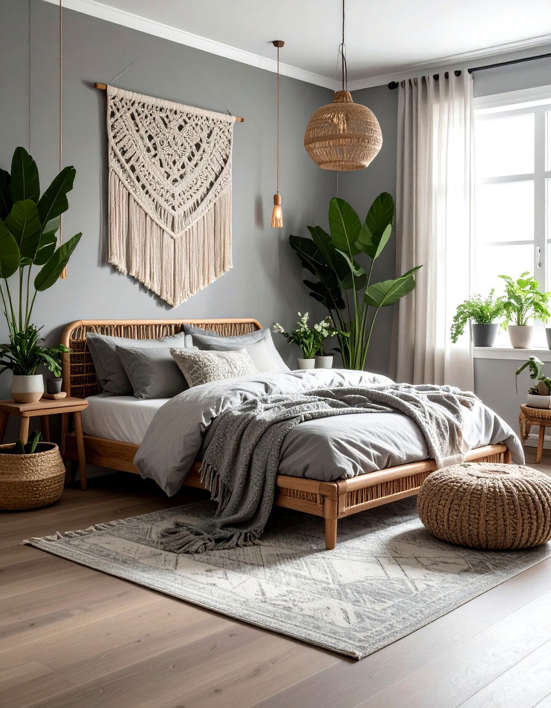 Grey boho bedroom - 30 grey bedroom ideas