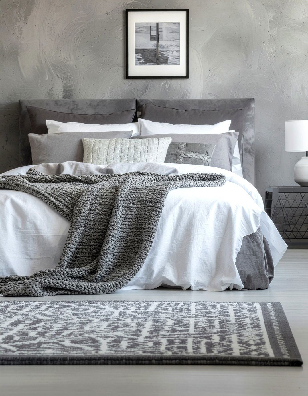 Grey concrete bedroom - 30 concrete bedroom ideas