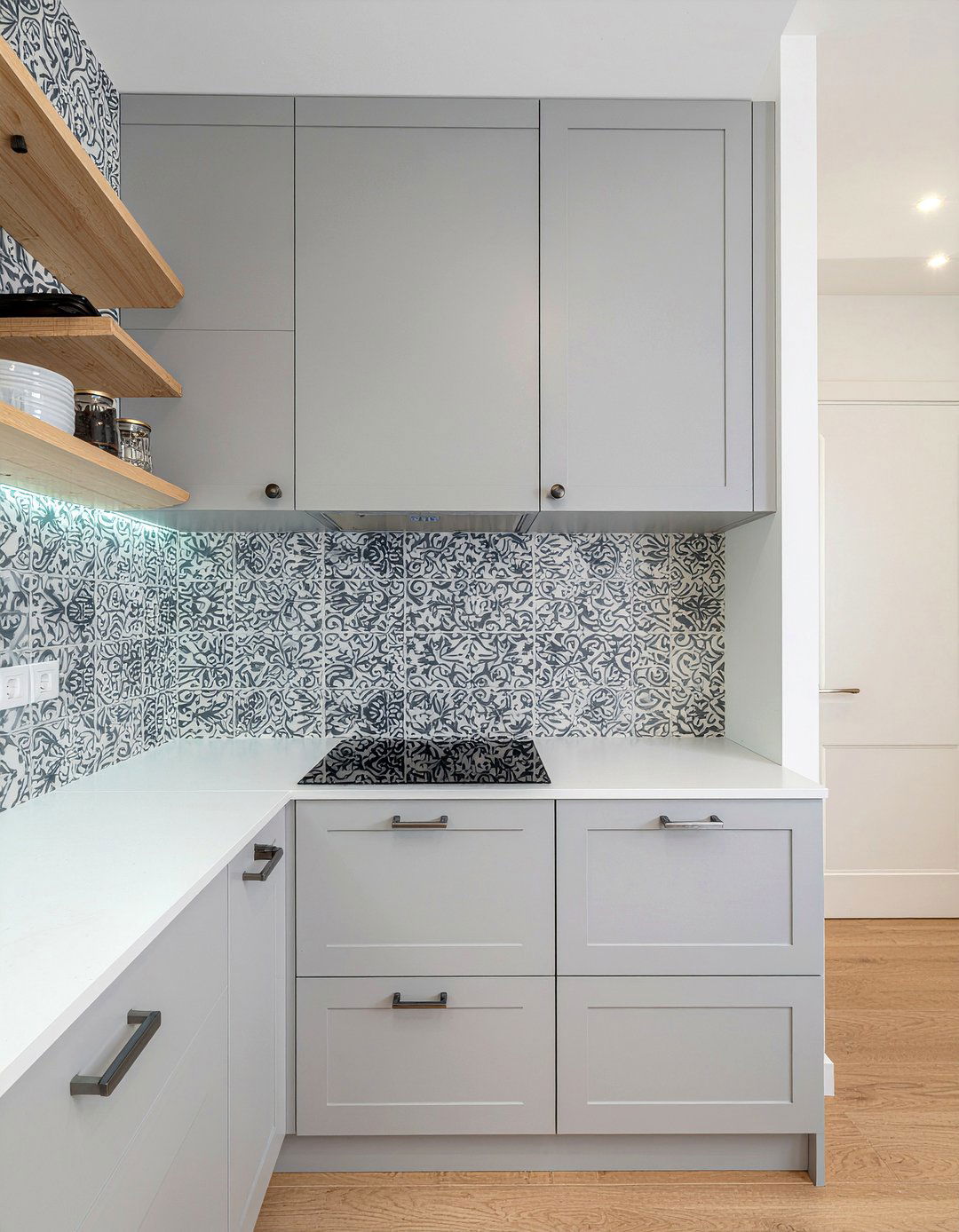 Grey encaustic tile backsplash - 30 encaustic tile kitchen backsplash ideas