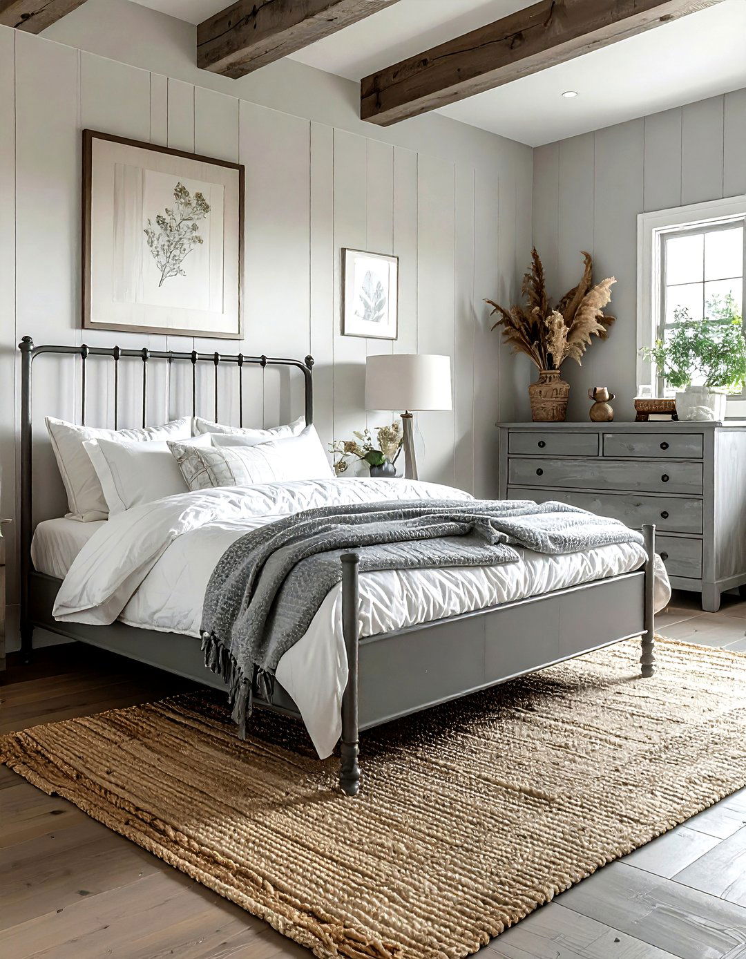 Grey farmhouse bedroom - 30 grey bedroom ideas