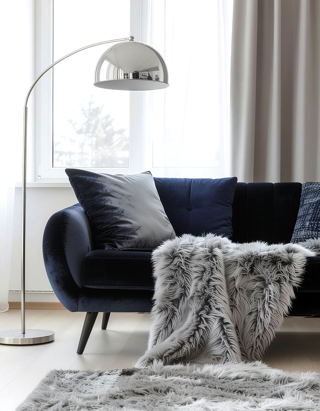 Grey faux fur throw - 30 faux fur throw ideas