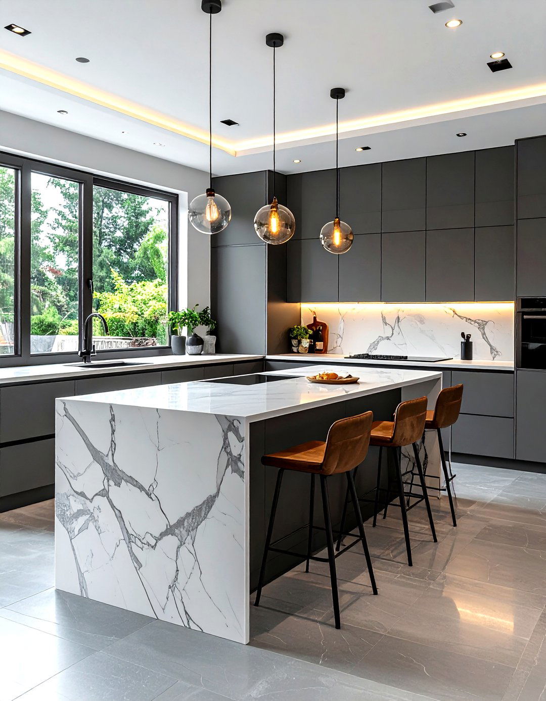 Grey kitchen island - 30 grey kitchen ideas