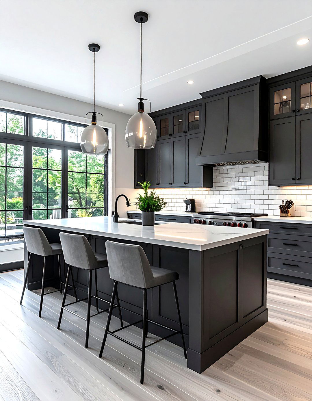 Grey kitchen with subway tile - 30 grey kitchen ideas