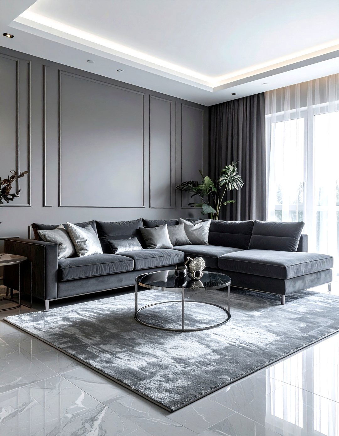 Grey living room decor - 30 monochromatic living room ideas