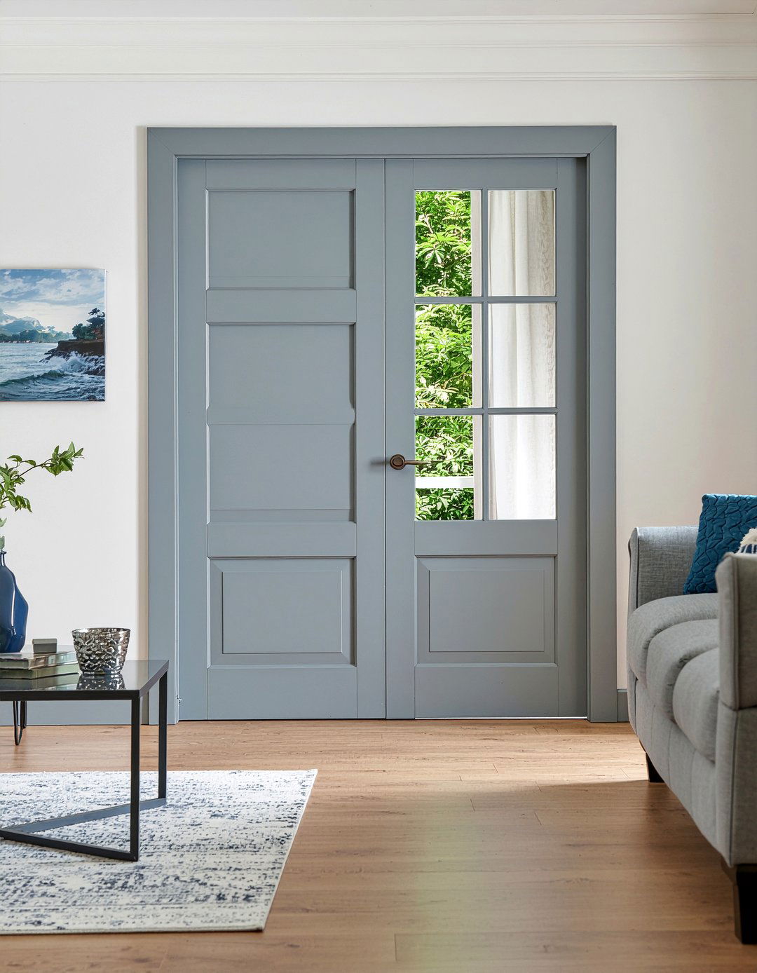 Grey living room french doors - 30 living room french doors