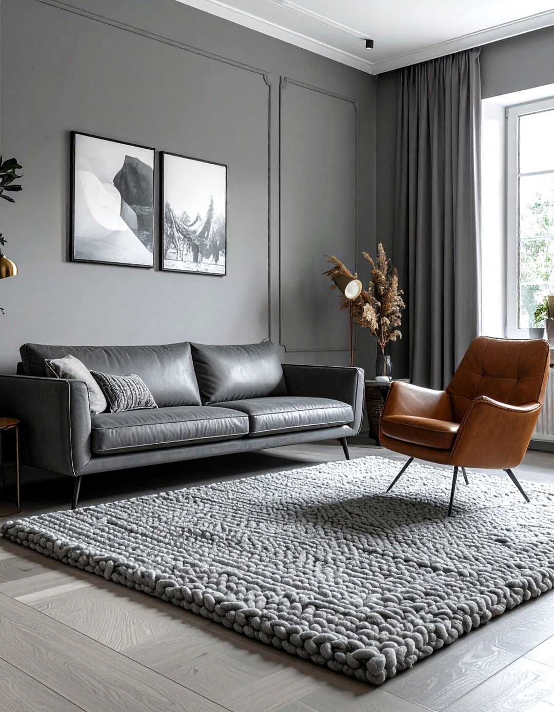 Grey living room with textures - 30 modern grey living room ideas