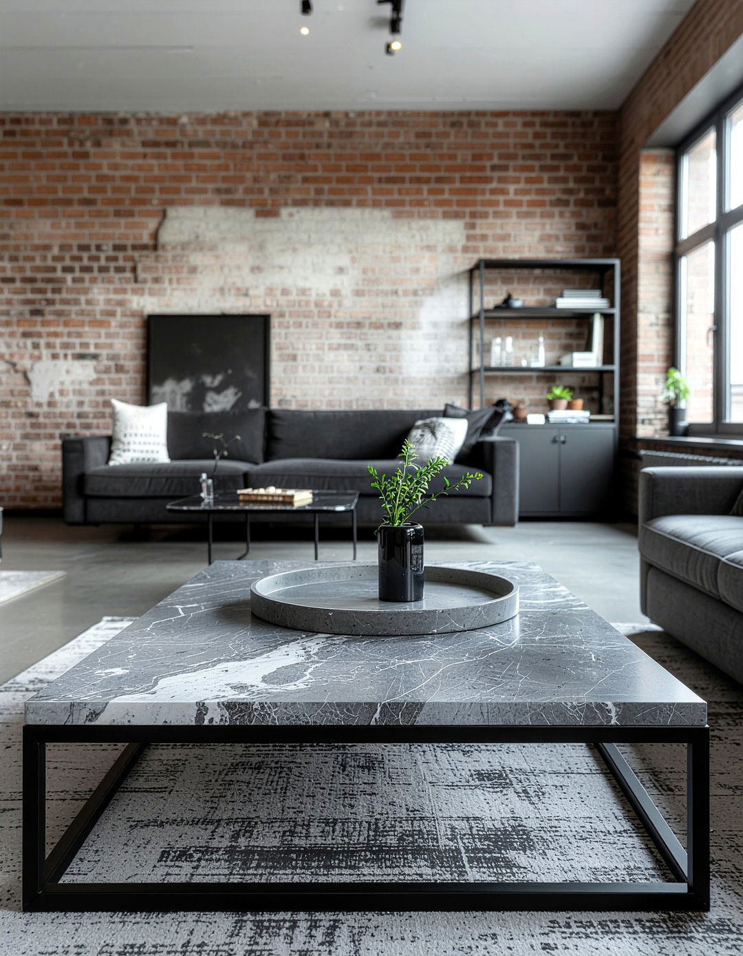 Grey marble coffee table - 30 living room marble coffee tables