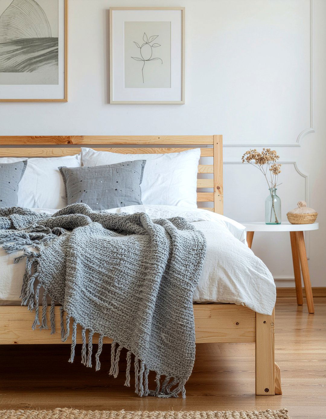 Grey muslin bed throw - 30 bedroom cotton blankets