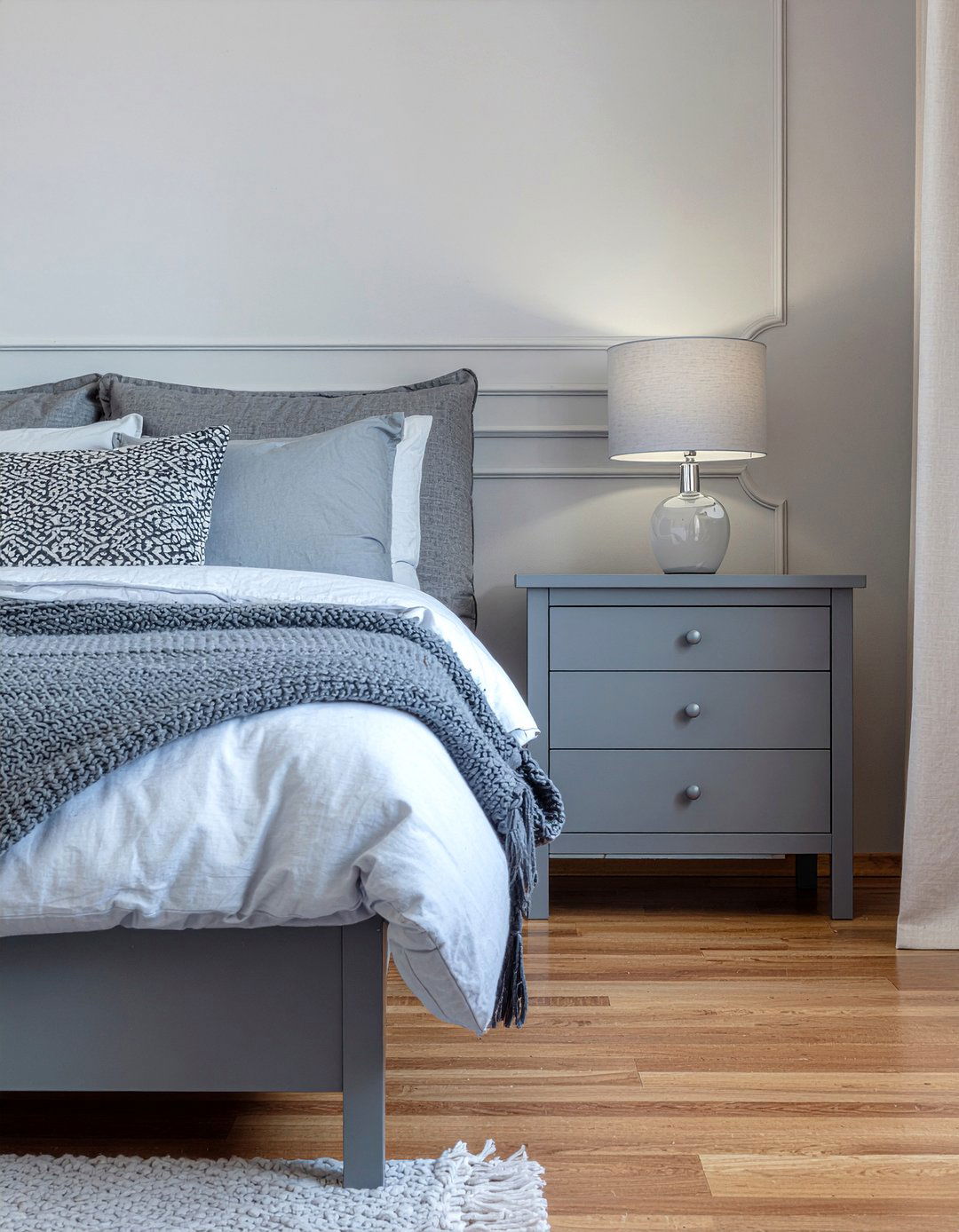 Grey nightstand - 30 bedroom modern nightstands